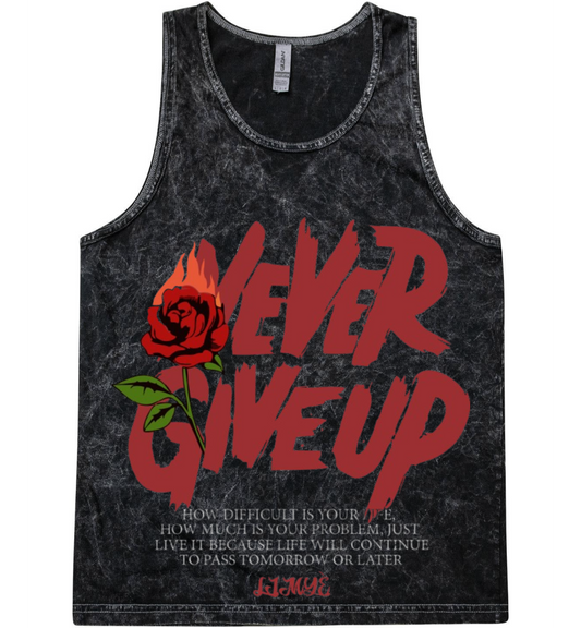 "NEVER GIVE UP" TANK TOP